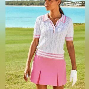 Lilly Pulitzer Luxletic Shasta Skort UPF50+ Confetti Pink Size 14 NWT